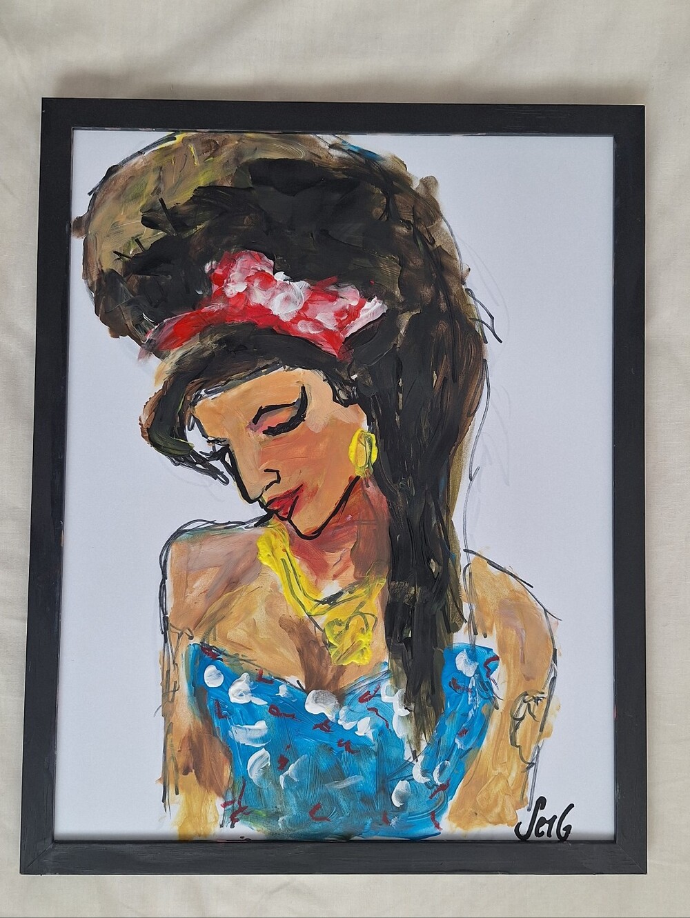 Amy Wine House Original Painting 11x14